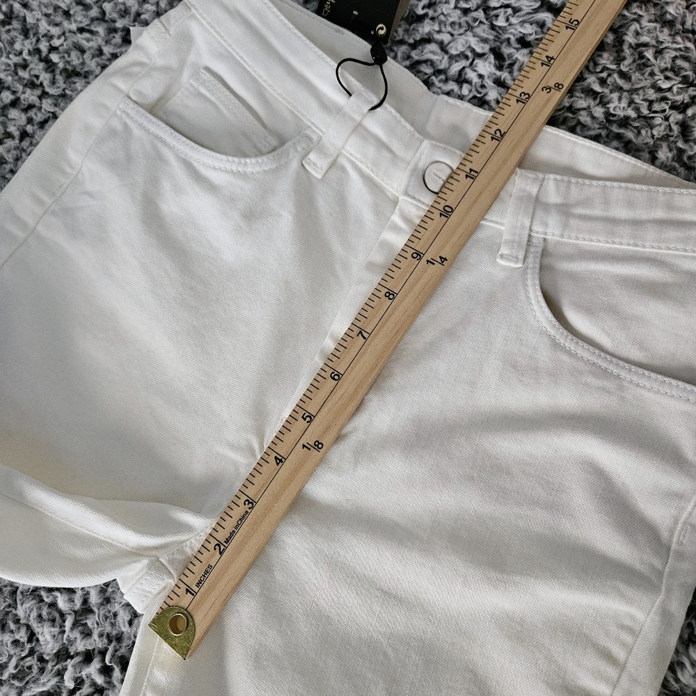 Massimo Dutti White Skinny Flare Jeans US 4 x 34 Long Tall High Rise Boot Cut - Picture 14 of 16